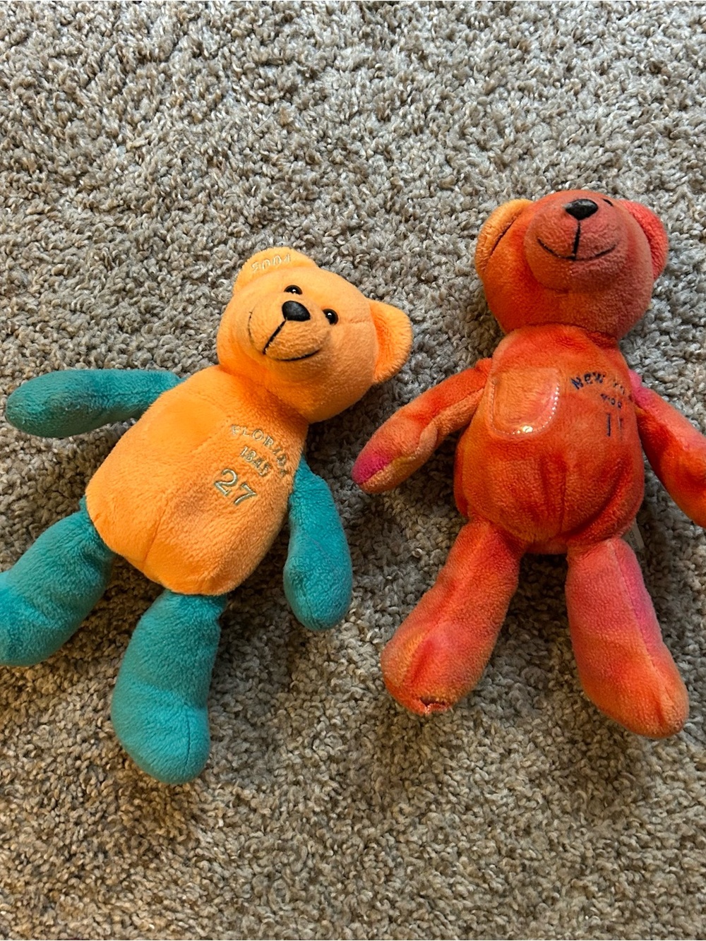 Limited Treasures New York and Florida State Quarter Bear Plush
